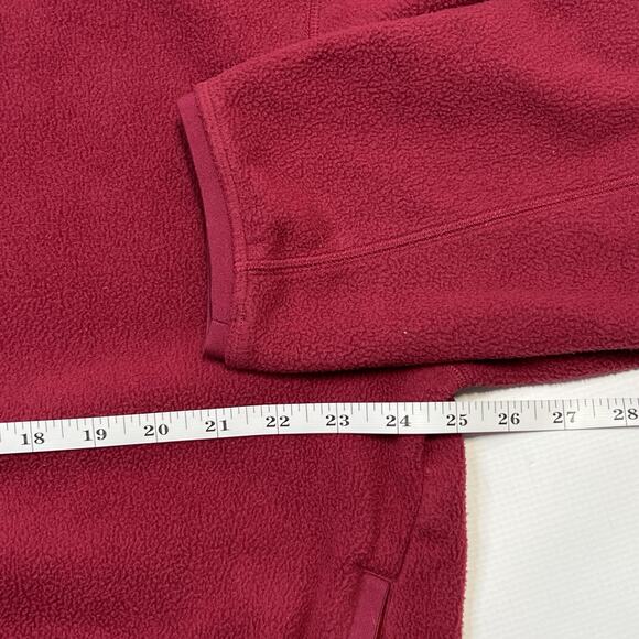 Lululemon Oversized-Fit Fleece Half Zip Mens Medium Long Sleeve POME Pomegranate - Picture 8 of 10